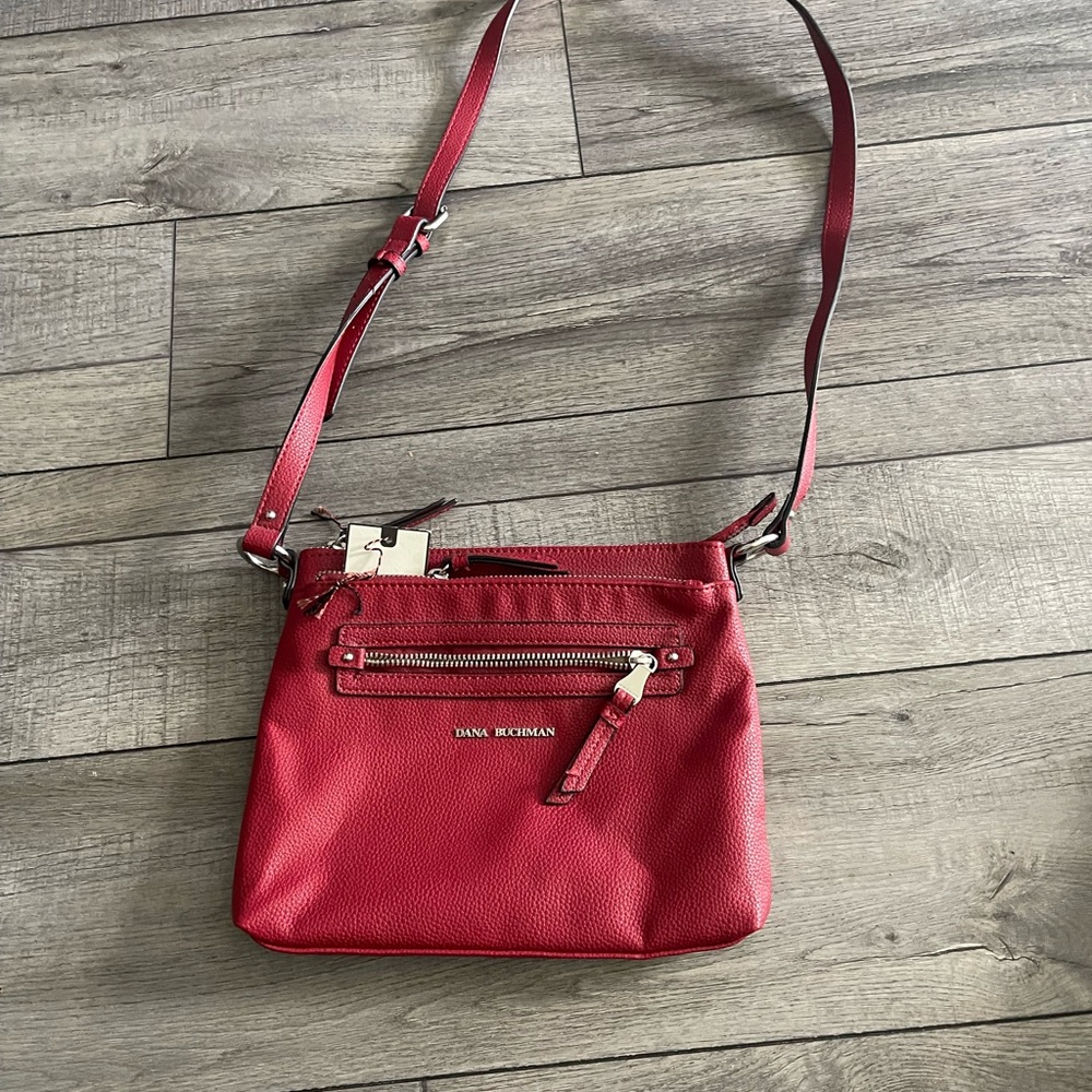 Dana Buchman Red Crossbody Bag with Pockets